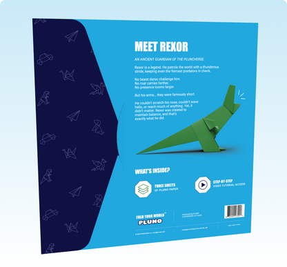 Rexor the T-Rex Origami Kit