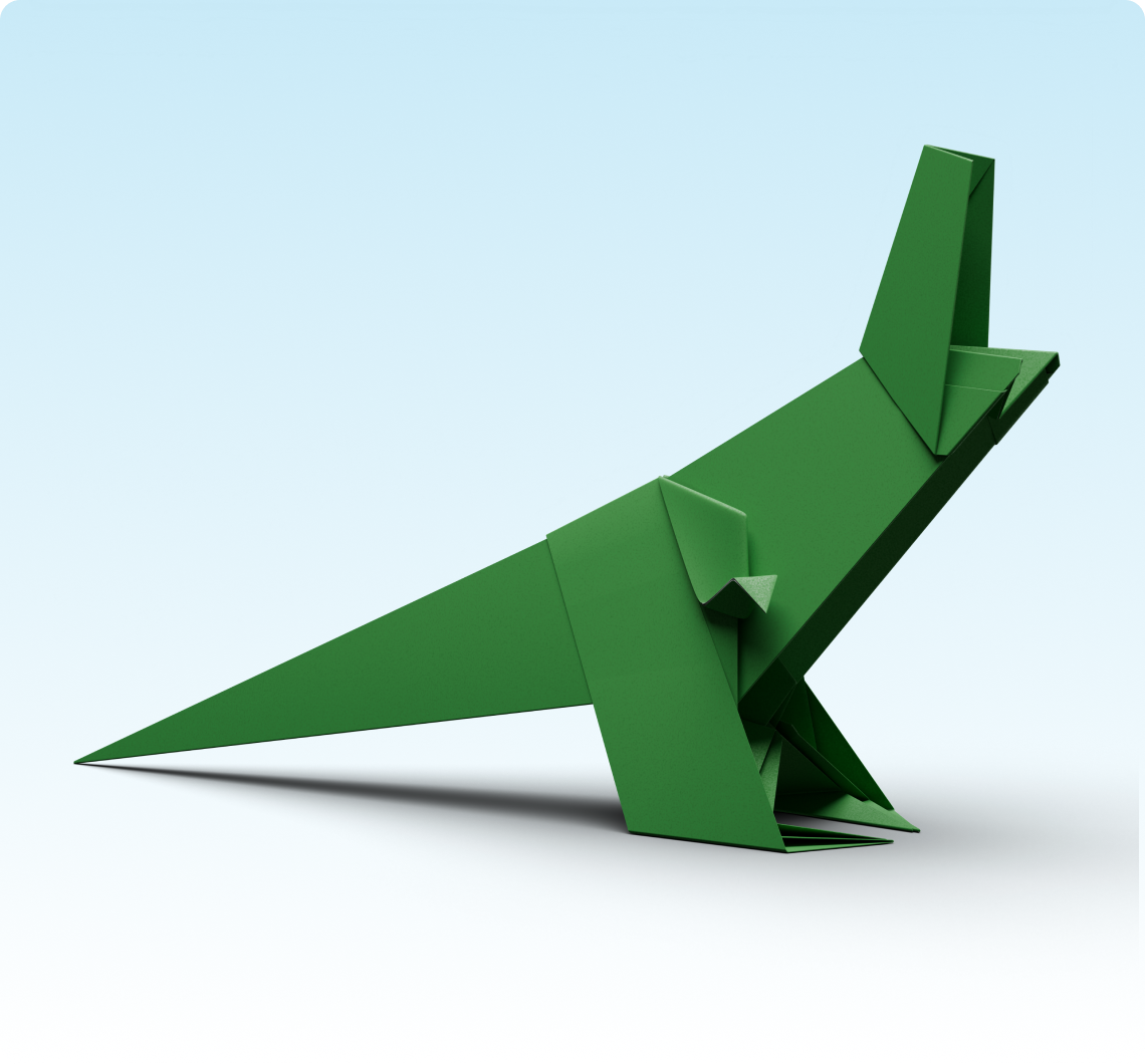 Rexor the T-Rex Origami Kit