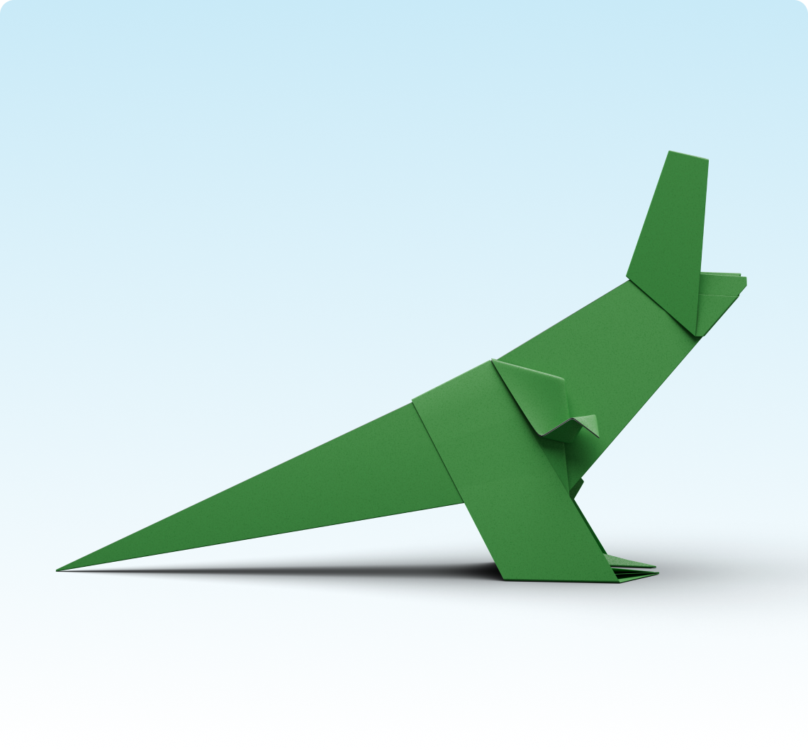 Rexor the T-Rex Origami Kit
