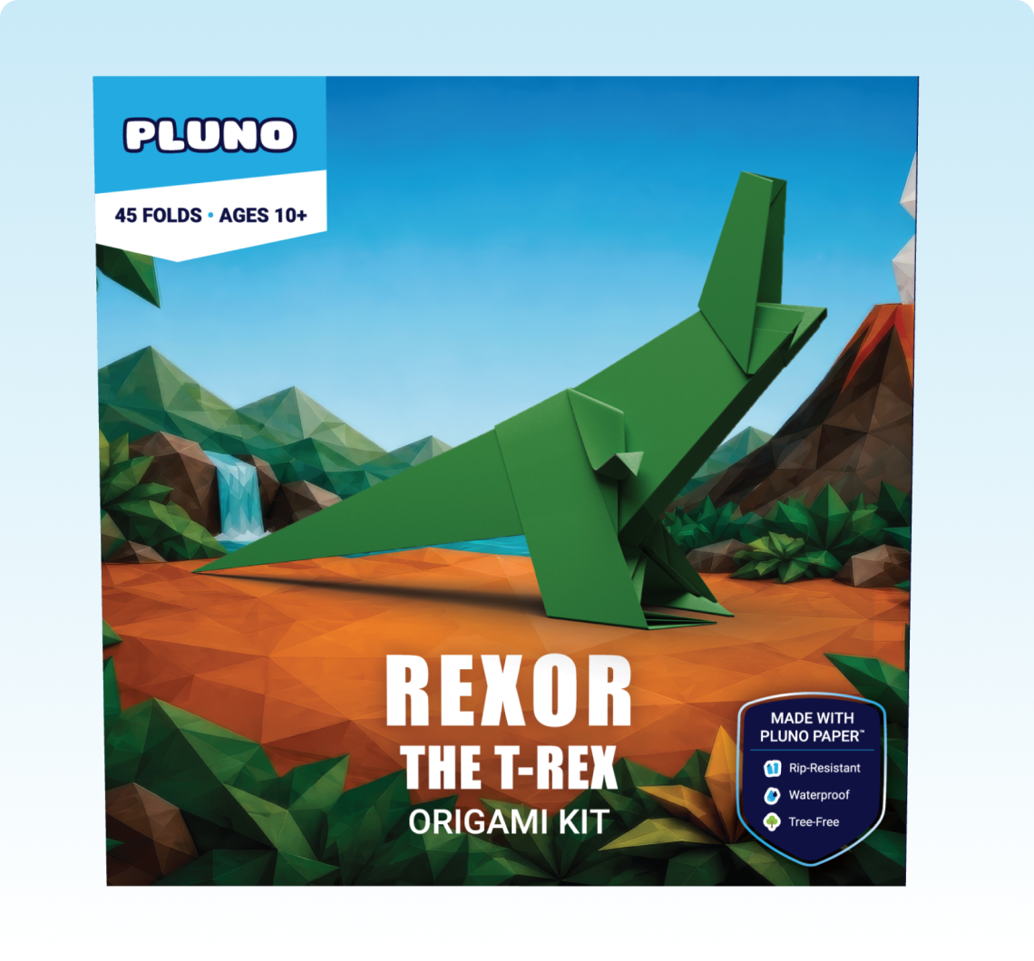 Rexor the T-Rex Origami Kit